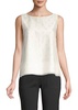 a line sleeveless top in white