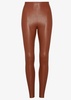 women's faux leather legging in cocoa