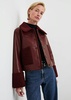 Dria Jacket - Maroon Shearling