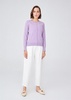 Classic Basic O-Neck Knitwear Cardigan - Lilac