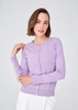 Classic Basic O-Neck Knitwear Cardigan - Lilac