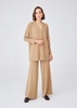 Nicola V-Neck Long Knit Cardigan - Camel Melange