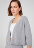 Cashmere Blend Bolero Cardigan - Grey