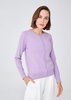 Classic Basic O-Neck Knitwear Cardigan - Lilac