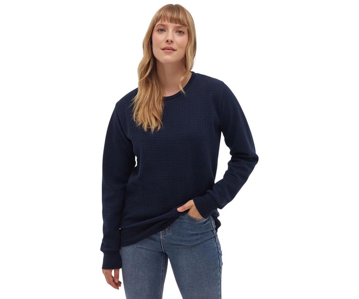 Women's Afra Quilted Crew Neck Sweatshirt