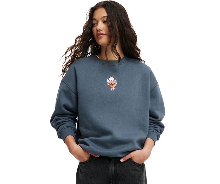 Women's Classic Fleece Graphic Crew Sweatshirt