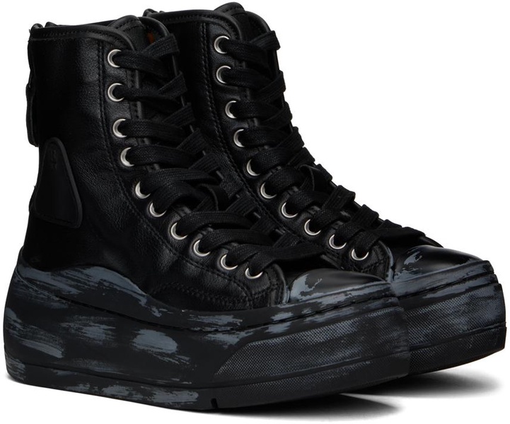 Black Tall Leather Kurt Sneakers