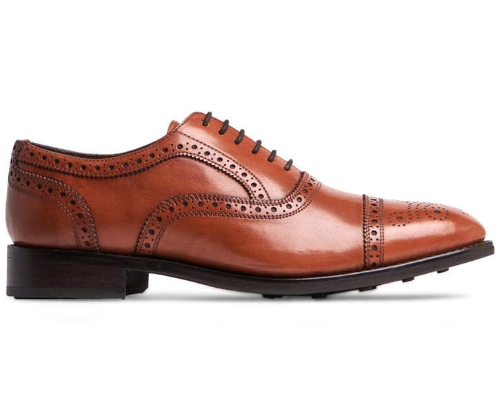 Men's Ford Quarter Brogue Oxford Rubber Sole Lace-Up Dress Shoe