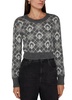 Moon Argyle knit cropped sweater