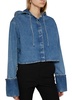 Denim hooded shirt