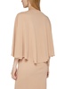 Crepe jersey cape maxi dress