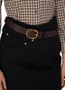 Soft, rounded leather belt