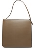 Leather slim tote bag