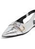 Voyou flat slingbacks in laminated leather