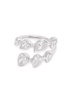 Arc rhodium-plated ring 