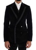 Dolce & Gabbana  Black Velvet Slim Double Breasted Suit