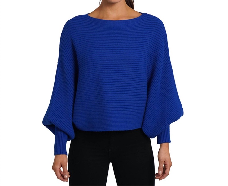 luann dolman sleeve sweater in royal blue