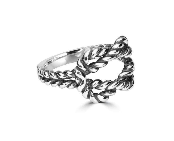 Sterling Silver Lasso Love Knot Ring, Size 5 - 8