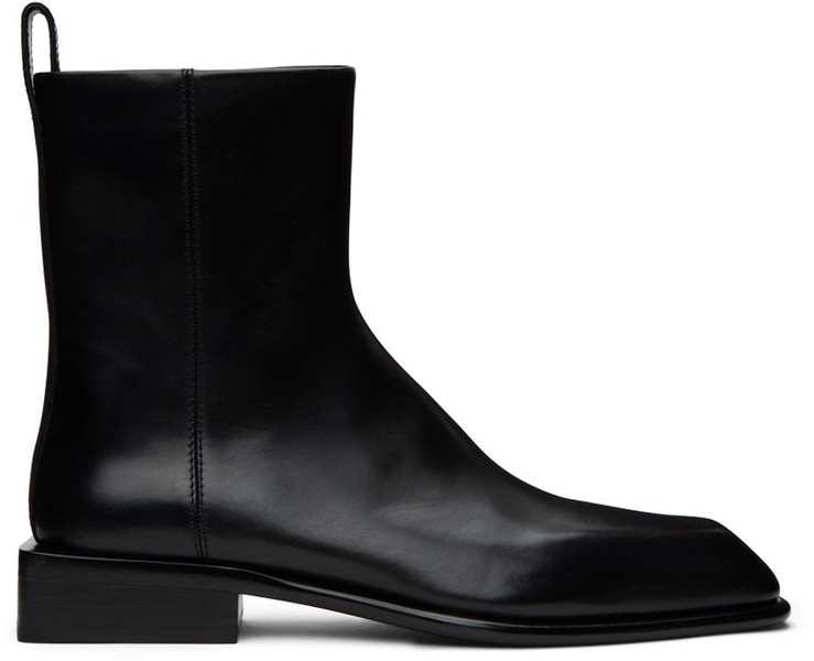 Black Throttle Leather Boots