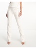 Naked Wardrobe leather look flared pants in white - part of a set