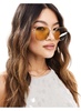 Le Specs metamorphosis oversized round sunglasses in gold