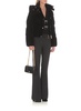 Elisabetta Franchi Double-Breasted High-Waist Flared Trousers