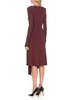 Elisabetta Franchi Necklace Embellished Draped Jersey Midi Dress