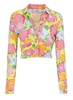 Chiara Ferragni Floral Print Cropped Shirt