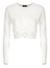 Elisabetta Franchi Ring Embellished Cropped Top