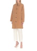 Fabiana Filippi Button-Up Straight-Hem Coat