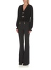 Elisabetta Franchi Double-Breasted High-Waist Flared Trousers