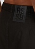 Raf Simons Logo Patch Buttoned-Up Denim Midi Skirt