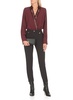 Elisabetta Franchi Zip Detailed Georgette Satin Bodysuit Blouse