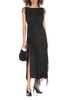 Lanvin Fringed Sleeveless Midi Dress