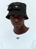 Prada Triangle-Logo Pocket-Detailed Bucket Hat