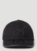 Leather-Trimmed Monogrammed Cotton-Blend Canvas Baseball Cap