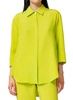 jane shirt in bright lime silk crepe