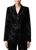 velvet and sequins jacket in black