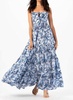 gardenia maxi dress in huahine royal blue print