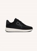 women's oaks logo lace up sneaker in black