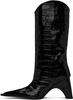 Black Croco Bridge Cowboy Boots