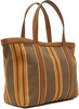 Tan & Orange Striped Tote