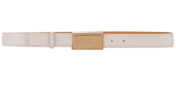 Elisabetta Franchi Logo Plaque Buckled Belt