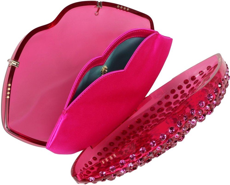 Aquazzura Kiss Me Miniaudiere Embellished Clutch Bag