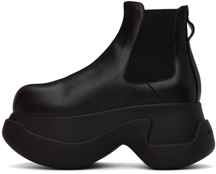 Black Chunky Chelsea Boots