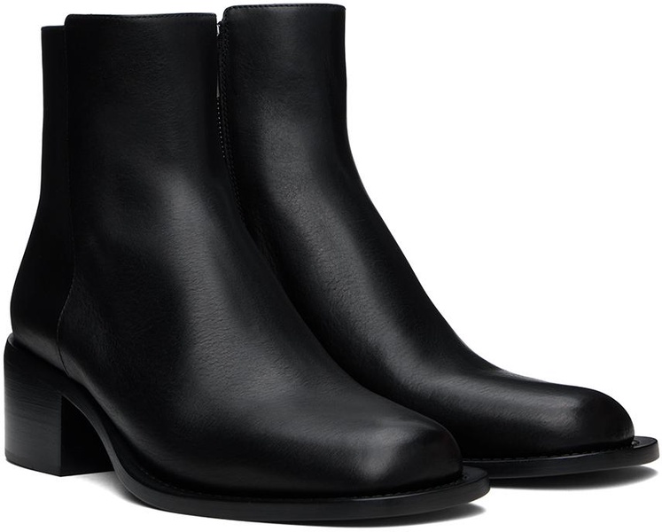 Black Square Toe Frankie Boots