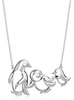 Amazon Essentials Sterling Silver Penguin Family Necklace, 18" , (previously Amazon Collection)