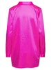 Shirt With All-Over Crystal Embellishment In Fuchsia Satin Woman