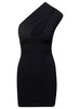 Black Alexa Cut-Out Minidress In Crepe Knit Woman