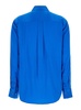 'Signature' Blue Shirt With Classic Collar In Silk Woman